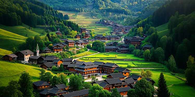 貴州雷山郎德苗寨景區