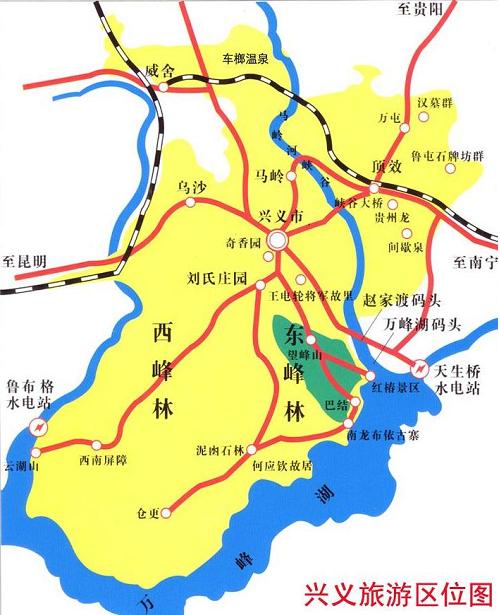 萬(wàn)峰湖位置示意圖
